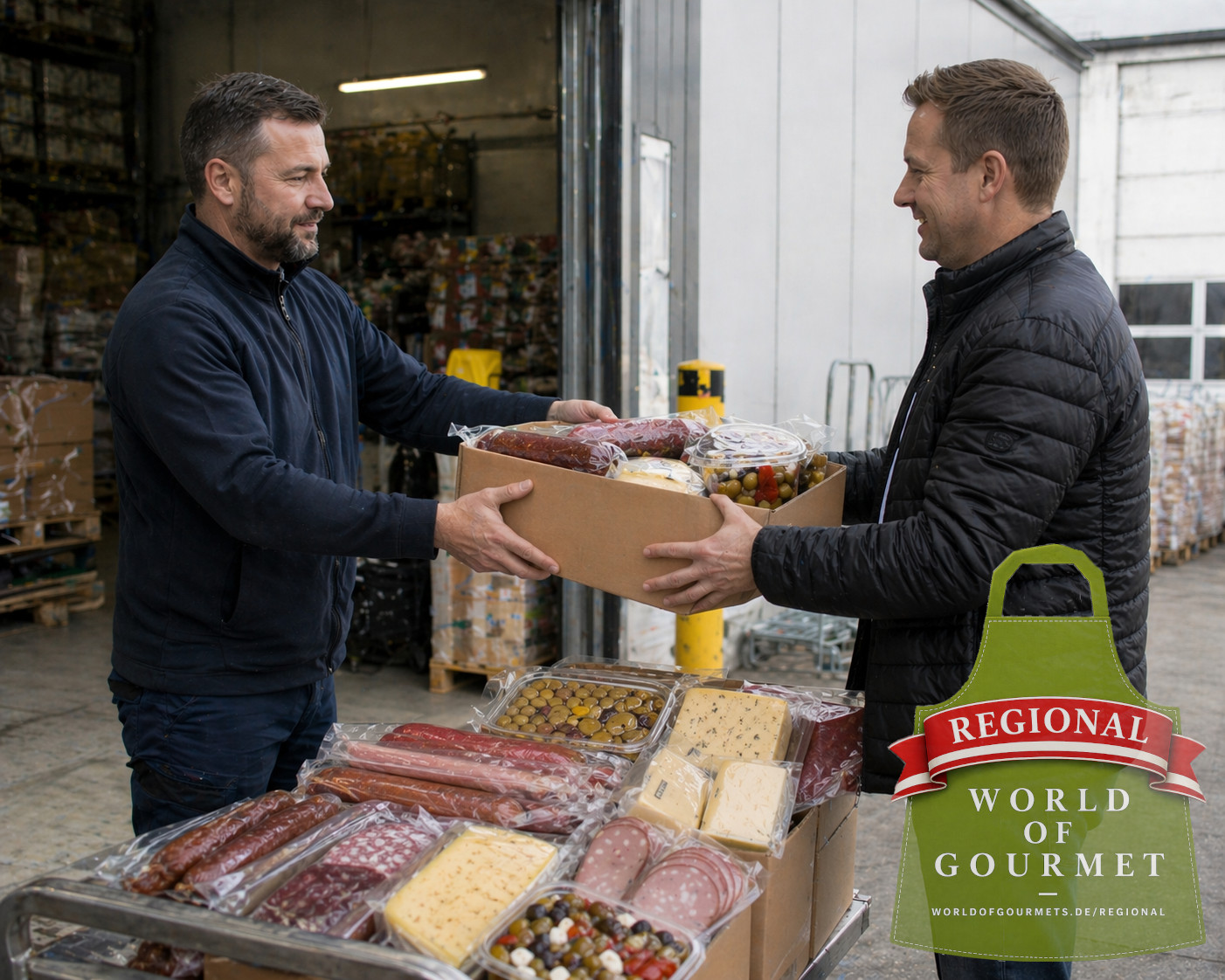 Vorbereitete Ware im Lager für Lebensmittel Abholung im Großhandel